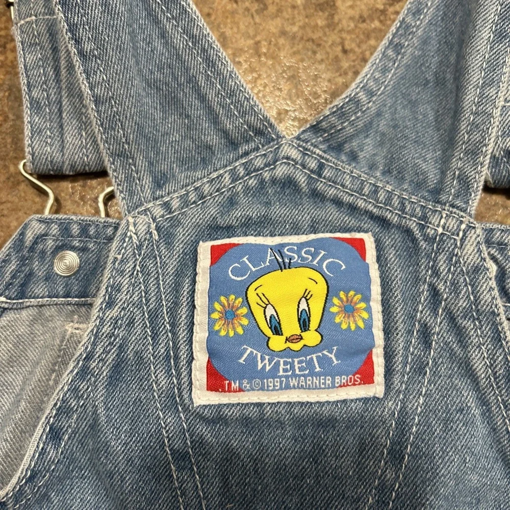 Vintage 1997 Looney Tunes Tweety Overalls Tweedy Size 5 Kids